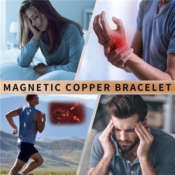 Copper Bracelet for Men and Women, 99.9% Pure Copper Magnetic Bangle - Picture 6 of 6